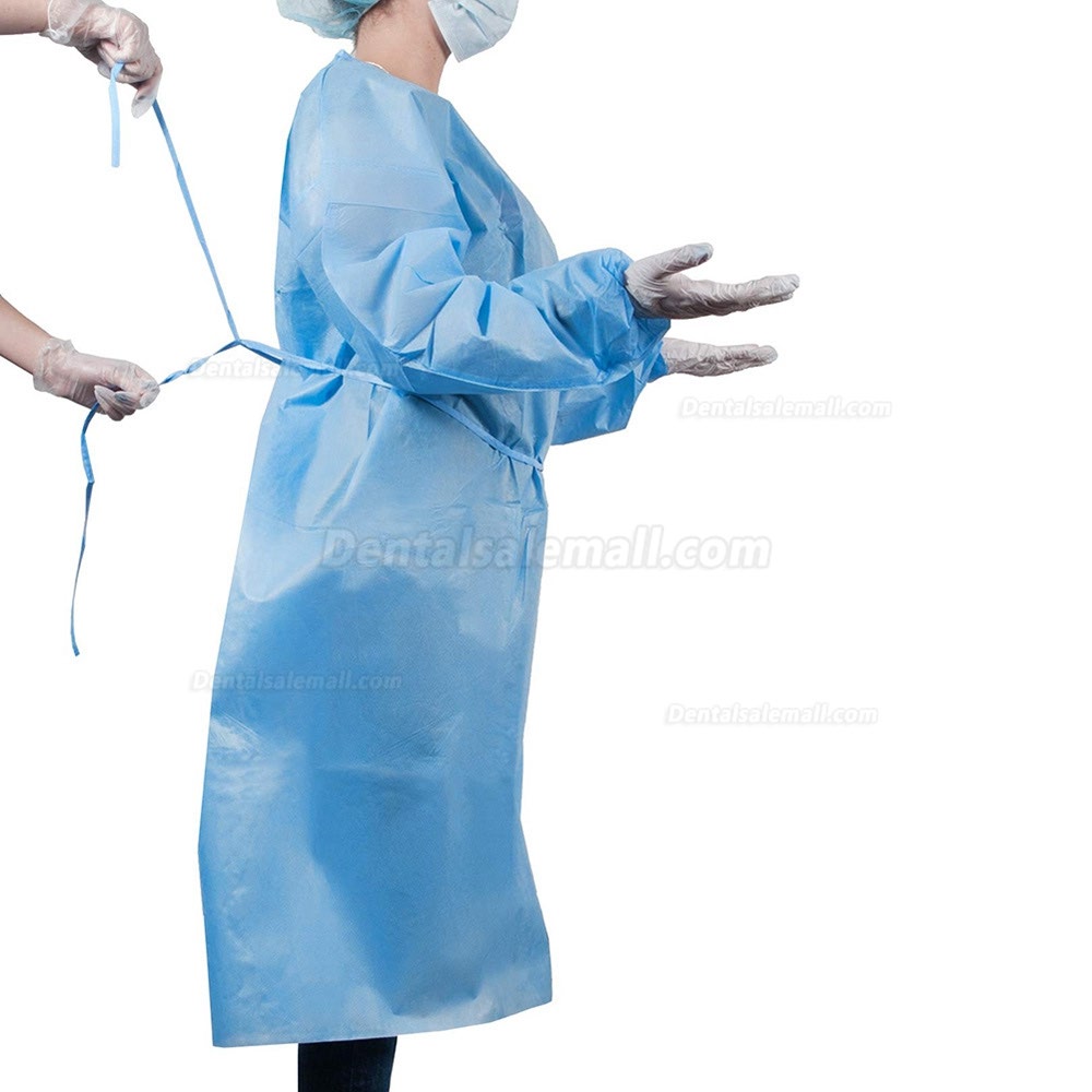 10pcs Disposable Bandage Coveralls Surgical Gown Dust-proof Isolation Clothes Labour Suit Non-woven Security Protection