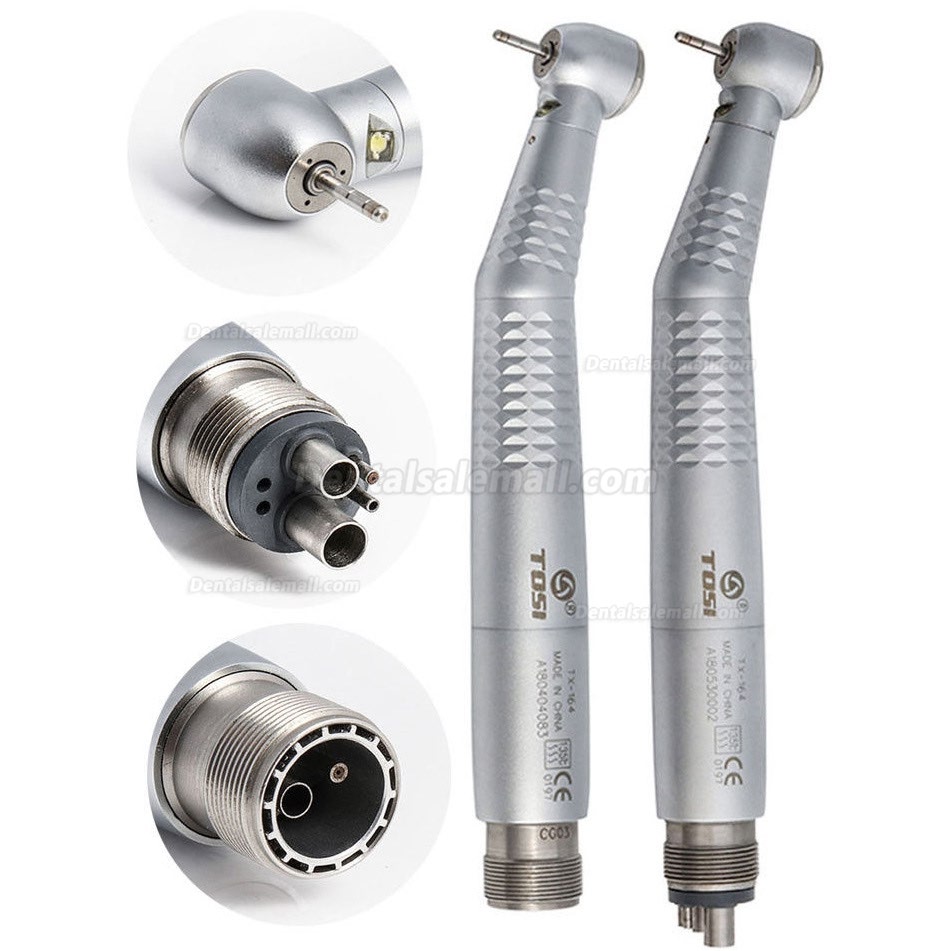 TOSI TX-164 Dental LED High Speed Turbine Handpiece Air Turbine Standard/Torque 2/4Holes