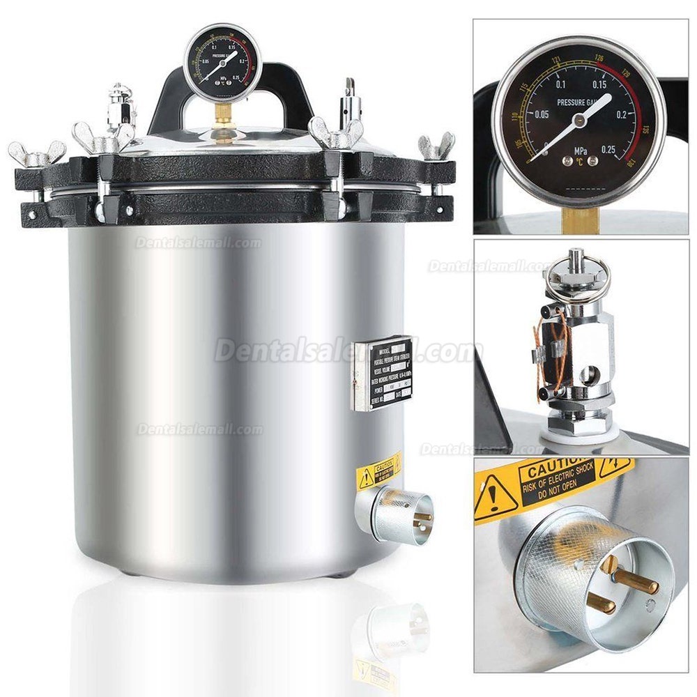 18L High Pressure Steam Sterilizer Medical Dental Tattoo Autoclave Sterilization