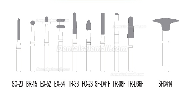 Toboom® FG0610D Kits for Preparation Anterior Teeth Ceramics/Zicronia Crown 10Pcs