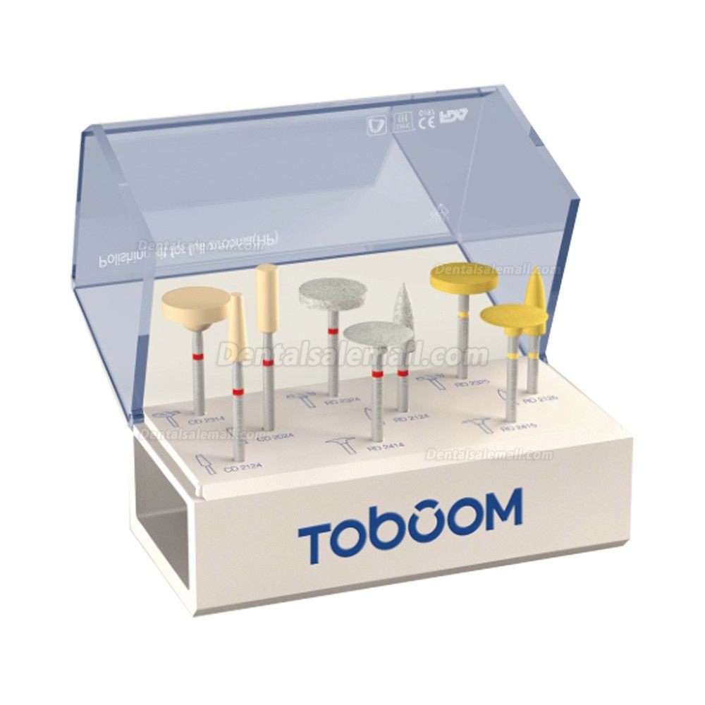 Toboom Dental High Gloss Polishing Kit For Zirconia HP0109D 9Pcs/1Kit