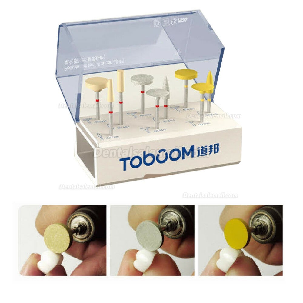 Toboom Dental High Gloss Polishing Kit For Zirconia HP0109D 9Pcs/1Kit