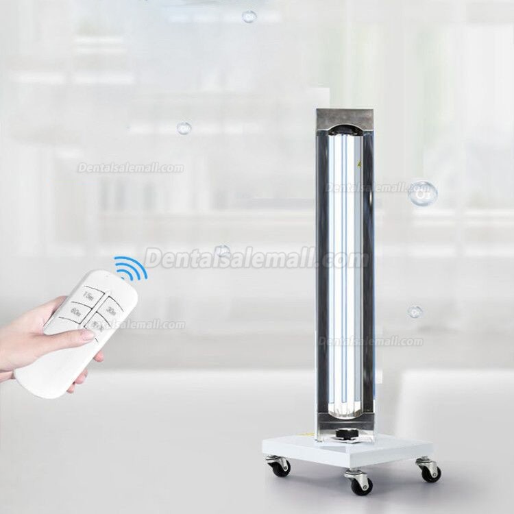 150W Mobile UV + Ozone Disinfection Trolley UVC Lamp Sterilization Lamp Ultraviolet Germicidal Light