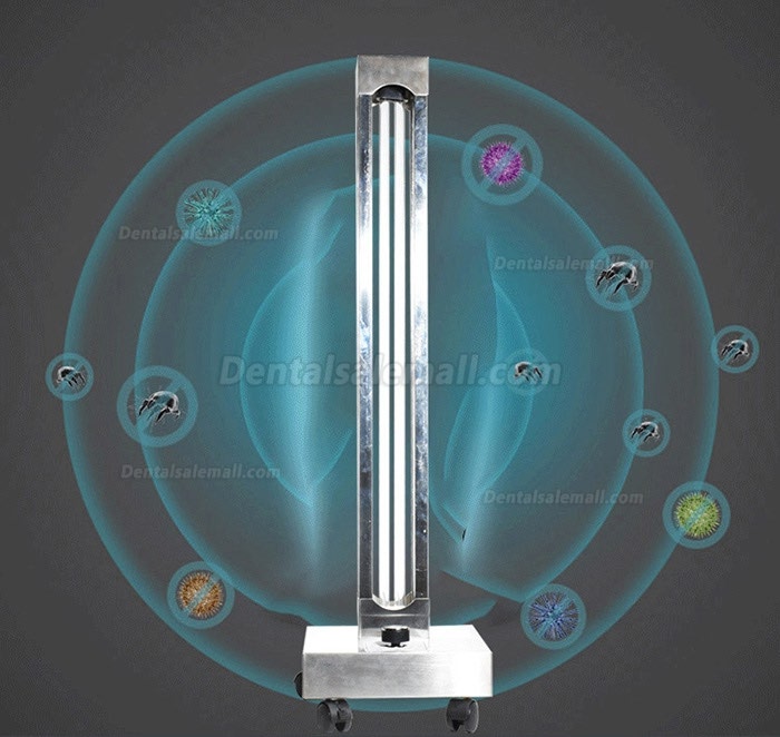 150W Mobile UV + Ozone Disinfection Trolley UVC Lamp Sterilization Lamp Ultraviolet Germicidal Light