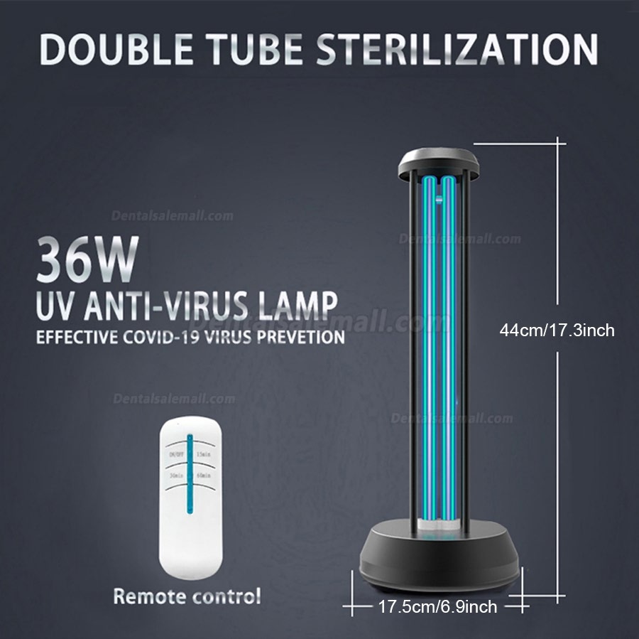 38W UV+Ozone Light Sanitizer UV-C Disinfection Portable Germicidal Lamp