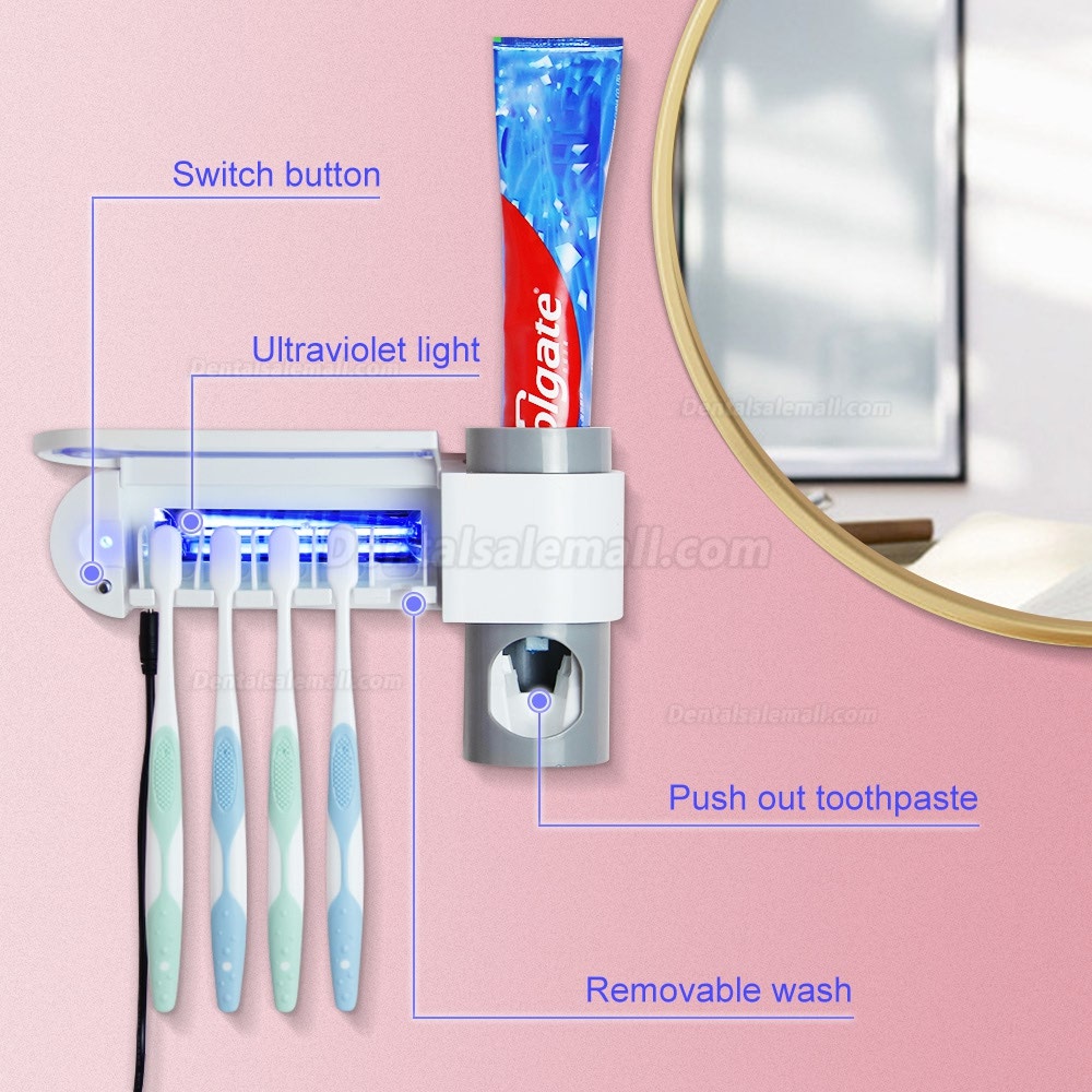 Cheap 2 in 1 Toothbrush UV Sterilizer Light Automatic Toothpaste