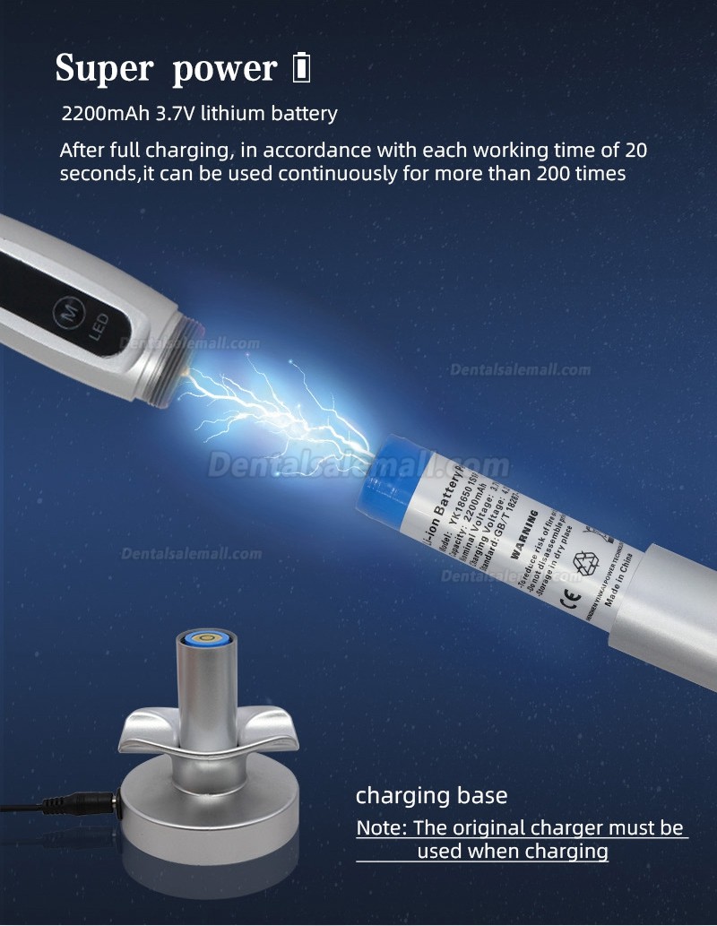 LY® Dental LED Wireless Curing Light 1500mw 5 Color