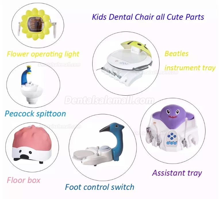 BS-AYC5 Lovely Pediatric Dental Chair Dinosaur Children Dental Unit CE Approved