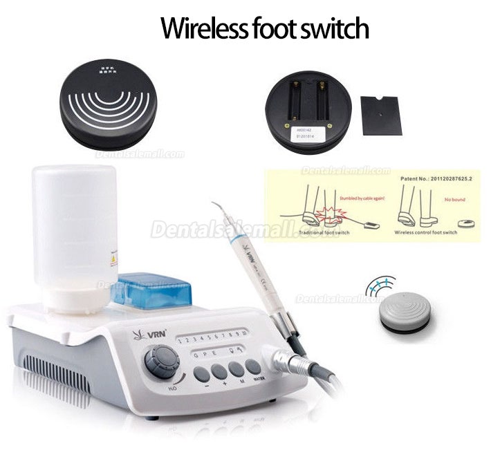 VRN® A8 Ultrasonic Scaler Wireless Control Auto-water Supply LED EMS Compatible