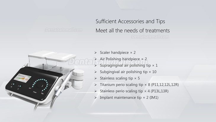 Vrn Q6 Dental Ultrasonic Scaler + Air Polisher No-Pain Ultrasonic Periodontal Treatment