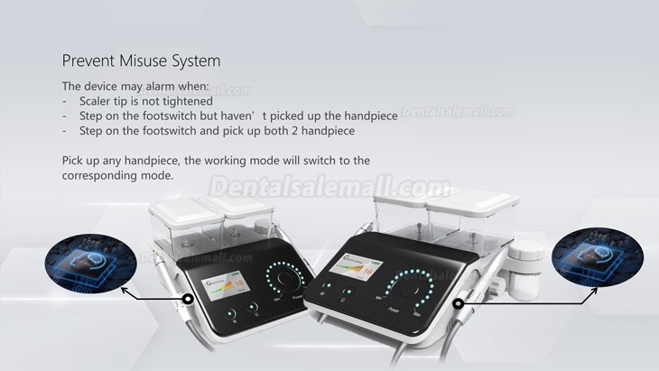 Vrn Q6 Dental Ultrasonic Scaler + Air Polisher No-Pain Ultrasonic Periodontal Treatment