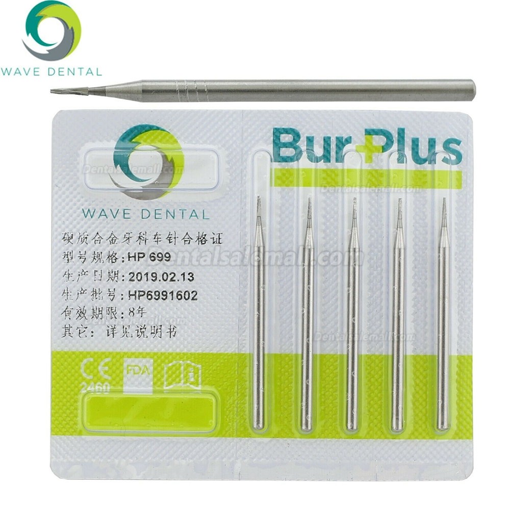 5 Packs Wave Dental Carbide Burs For Low Speed Straight Handpiece HP 698 699 701 703 704 Prima