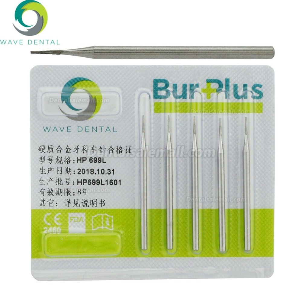 5 Packs Wave Dental Carbide Burs For Low Speed Straight Handpiece HP 698 699 701 703 704 Prima