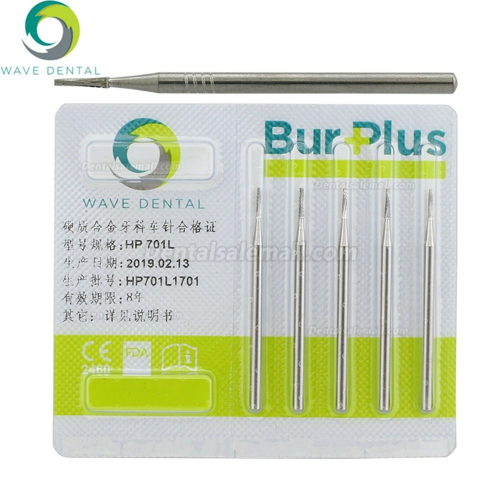 5 Packs Wave Dental Carbide Burs For Low Speed Straight Handpiece HP 698 699 701 703 704 Prima