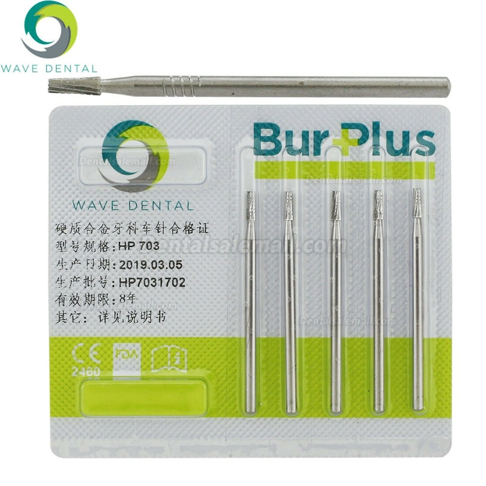 5 Packs Wave Dental Carbide Burs For Low Speed Straight Handpiece HP 698 699 701 703 704 Prima