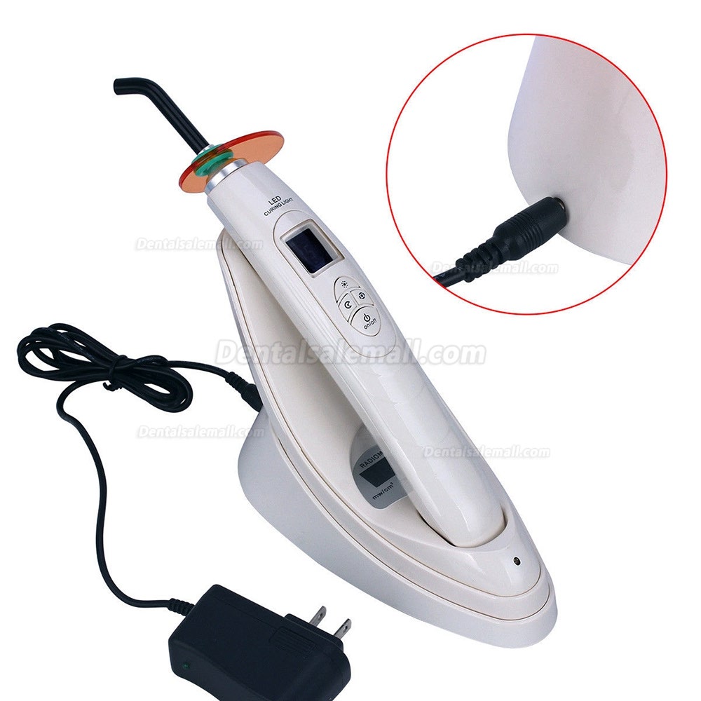 Dental LED Curing Lamp Wireless Resin Cure With Light Meter 2000mw/cm2