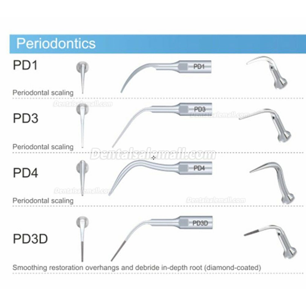 10Pcs Woodpecker DTE Dental Ultrasonic Scaler Tips Endodontics Periodontal Fit NSK Satelec