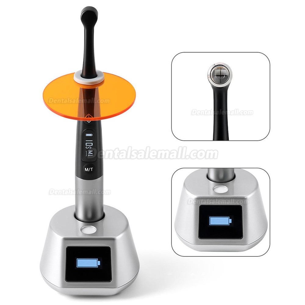  3H X-lite Q6 Ergonomic Dental 1 Sec Curing Cordless LED Curing Light with Light Meter Metal Body