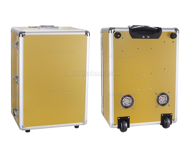 XS-341 Portable Mobile Dental Turbine Unit with Compressor + LED Curing Light + Scaler Handpiece