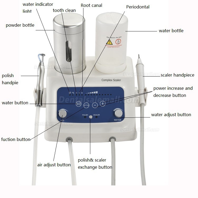 YS Multi-function 2 In 1 Dental Ultrasonic Piezo Scaler + Sandblasting Scaler Polishing Unit YS-CS-A(5E)