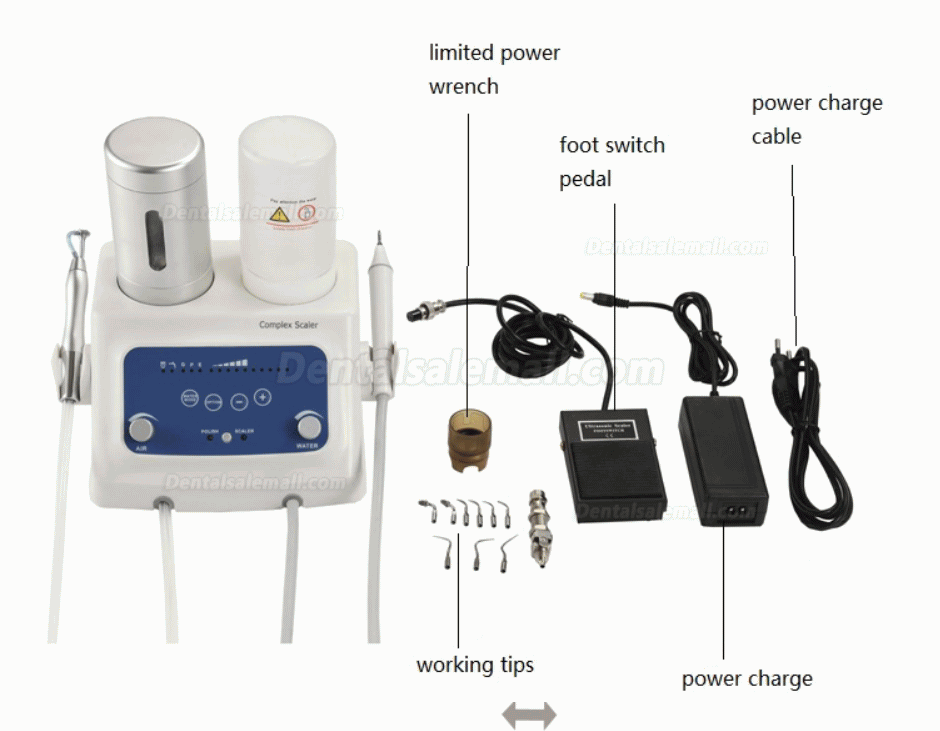 YS Multi-function 2 In 1 Dental Ultrasonic Piezo Scaler + Sandblasting Scaler Polishing Unit YS-CS-A(5E)