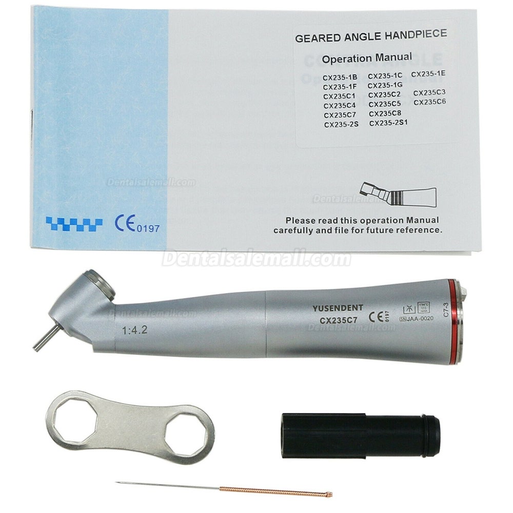 COXO YUSENDENT Dental Fiber Optic 45°1:4.2 Increasing Speed LED Surgery Contra Angle Handpiece