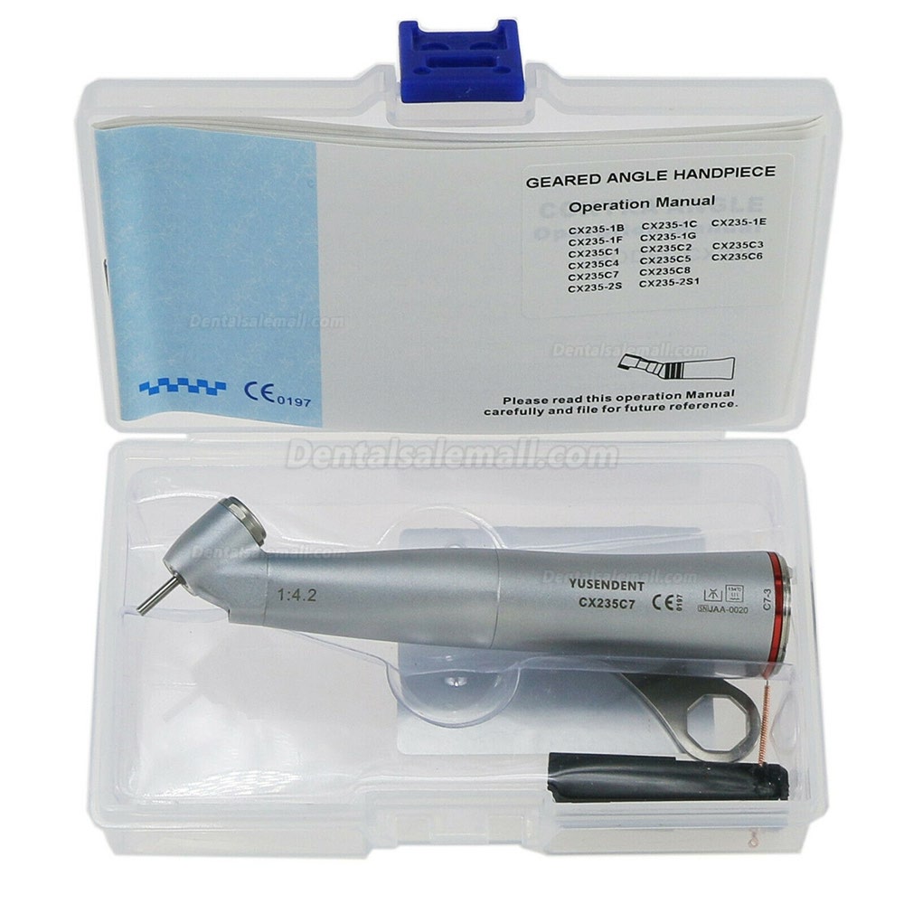 COXO YUSENDENT Dental Fiber Optic 45°1:4.2 Increasing Speed LED Surgery Contra Angle Handpiece