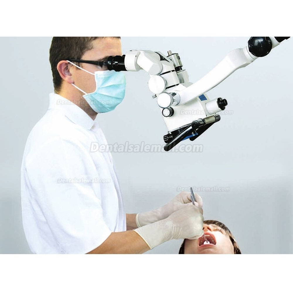 LuckBird® Digital Dental Operation Microscope Floor Type 180°Angle Adjustable Hinged Binocular