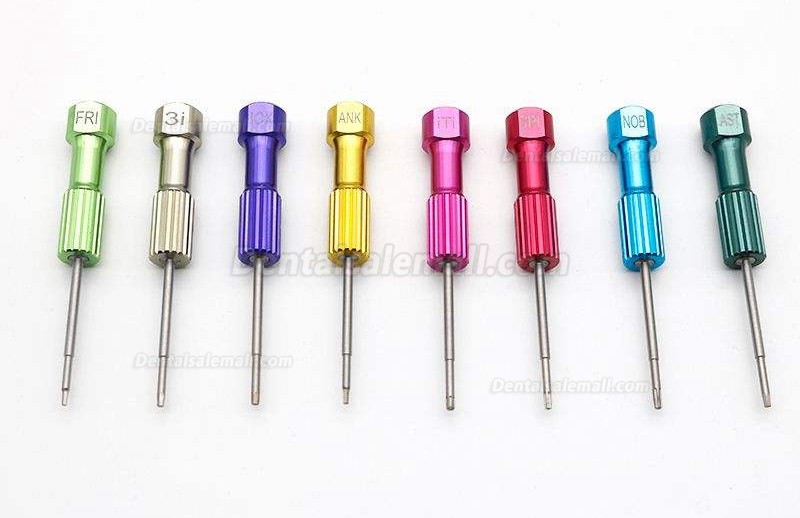 Dental Lab Implant Screwdriver Set 8 Pcs Mini Technical Screwdrivers Mechanic Micro Screw Drivers Kit