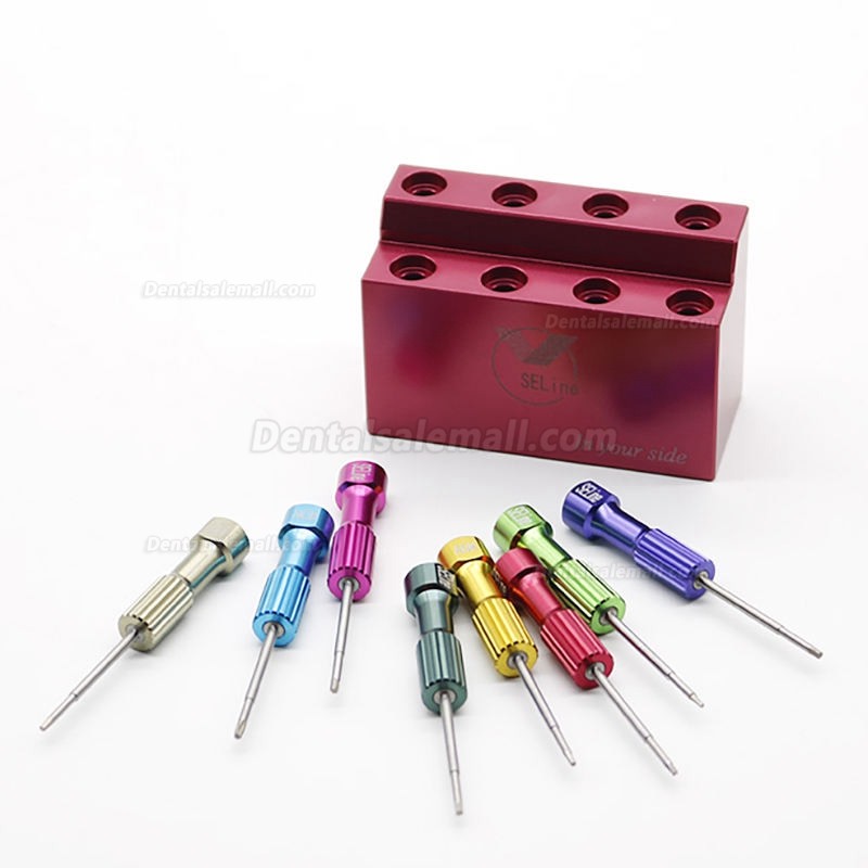 Dental Lab Implant Screwdriver Set 8 Pcs Mini Technical Screwdrivers Mechanic Micro Screw Drivers Kit