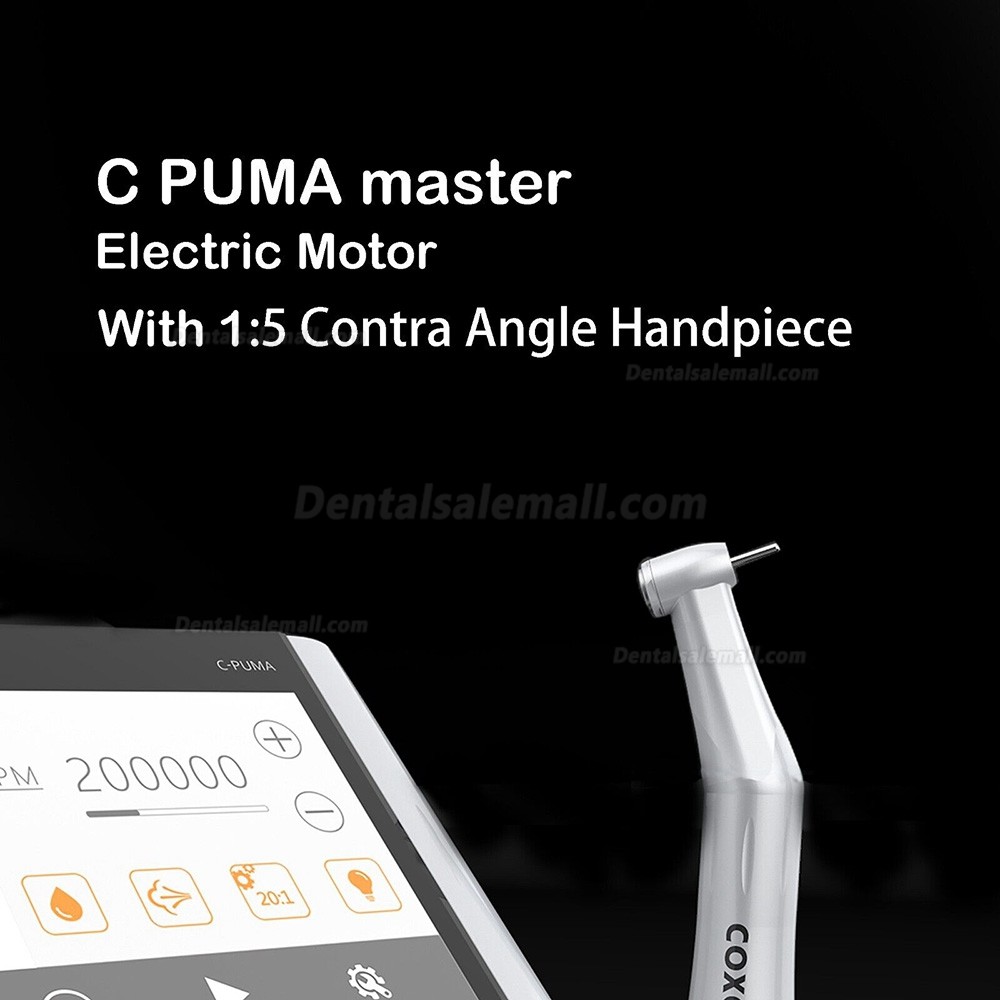 YUSENDENT COXO C PUMA Master Dental Electric Endo Motor with 6:1 & 1:5 Contra Angle Handpiece