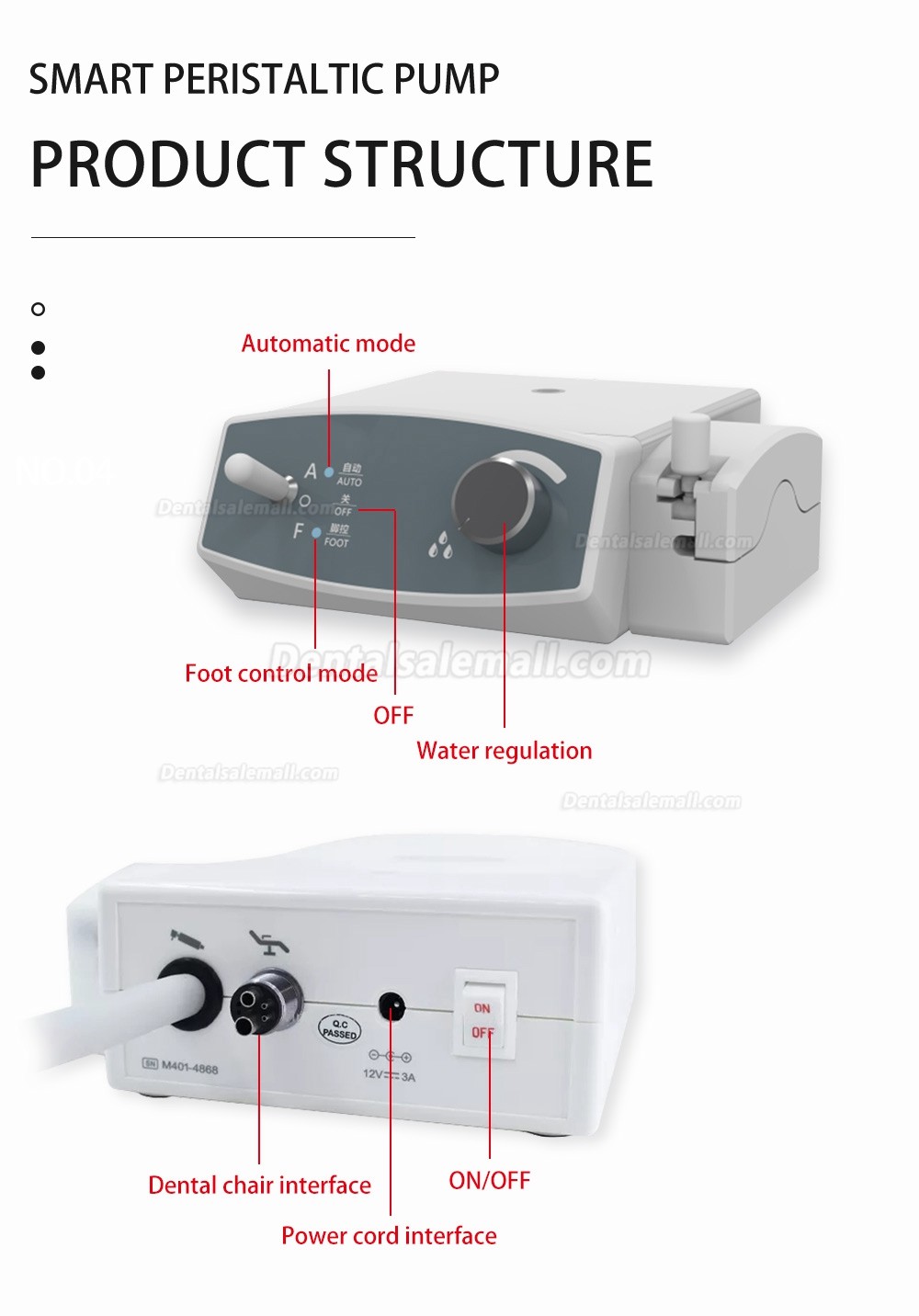 COXO CX265-76 Smart Peristaltic Pump For Dental Electric Motor Automatic Water Supply System