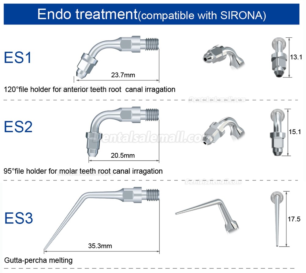 5Pcs Dental Scaler Implant Tips ES3D ES4D ES5D ES10D ES14 ES14D ES15 ES15D for Sirona Scaler Handpiece
