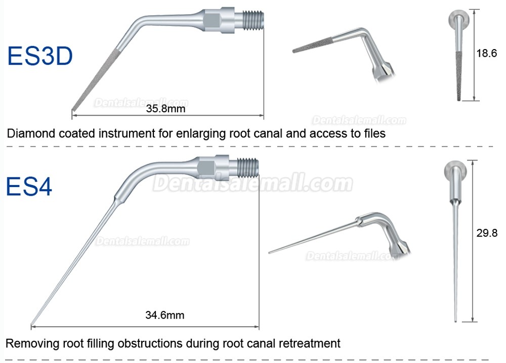 5Pcs Dental Scaler Implant Tips ES3D ES4D ES5D ES10D ES14 ES14D ES15 ES15D for Sirona Scaler Handpiece