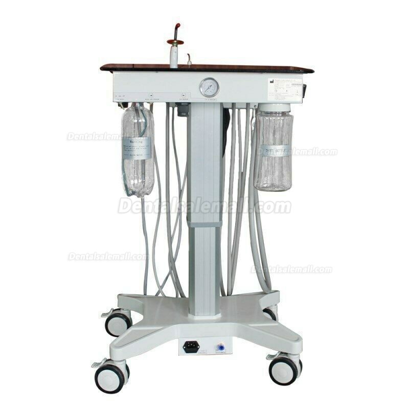 Greeloy GU-P302s Mobile Dental Cart Unit Adjustable Treatment System with LED Electric Dental Motor