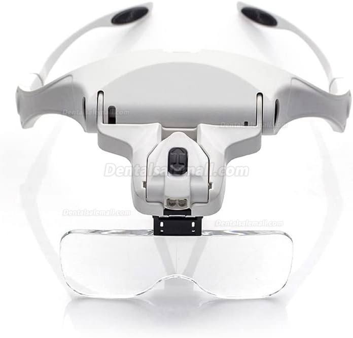 5 Lens Dentist Loupes Headlight Dental Binocular Glass Magnifier with Led Head Light