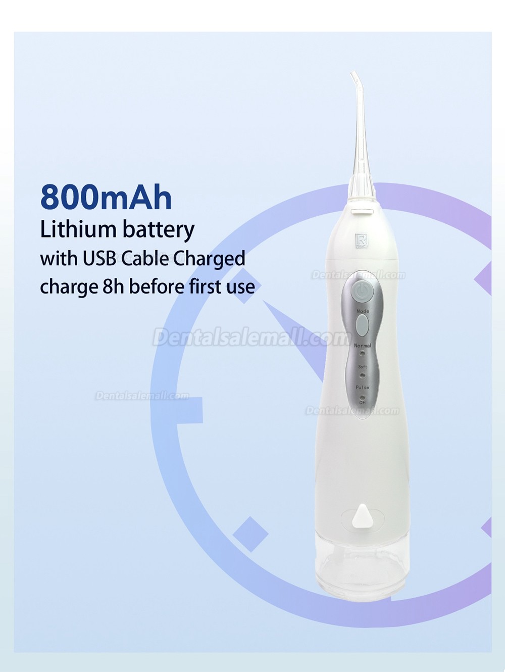 Portable Oral Irrigator USB Rechargeable Dental Water Jet Water Tank Waterproof Travel Family