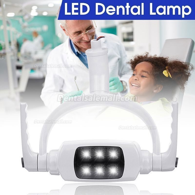 US STOCK! Ceiling-mounted Dental Light Oral LED Operatory Lamp Exam Shadowless 6 LED Lens With Arm