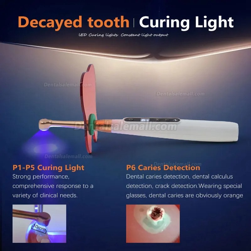 Dental Wireless 1 Second LED Curing Light with Caries Detection ...