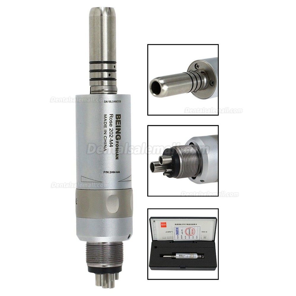 BEING Rose 202AM M4-B Dental Fiber Optic Air Motor 6 Hole for Low Speed Handpiece Inner Water E-Type