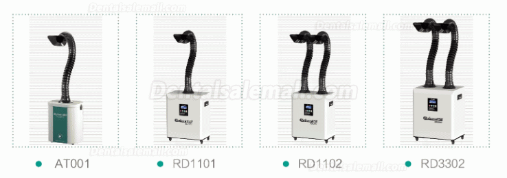 Ruiwan RD3301/RD3302 350W Mobile Fume Extractor 4 Layers Filter for Laboratory Laser Engraving Welding Manual Work