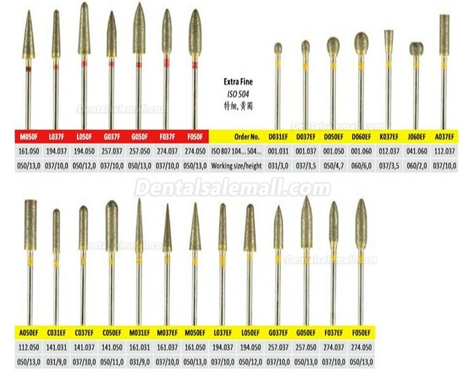 50 Pcs Sintered Diamond Burs Dental Lab Tool Sets Jewelry Alloy