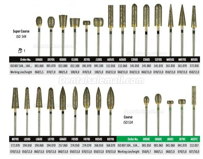 50 Pcs Sintered Diamond Burs Dental Lab Tool Sets Jewelry Alloy