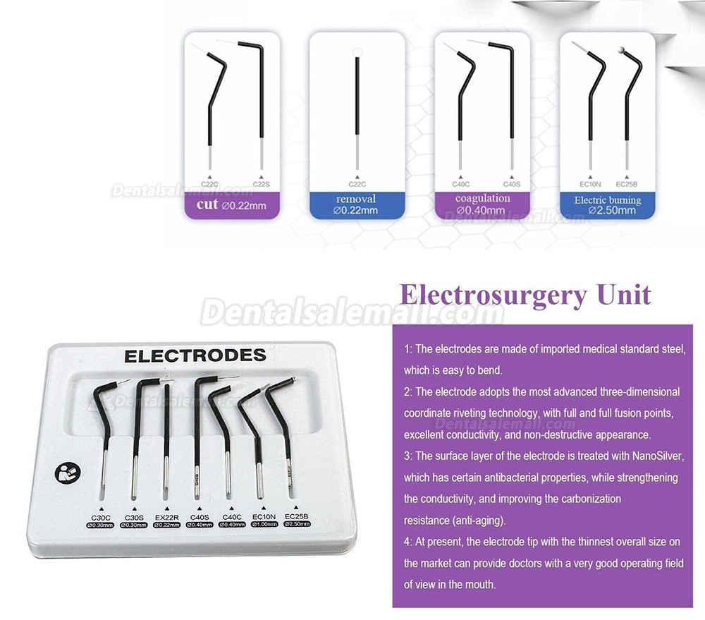 7PCS/Set Replacement Spare Dental Electrosurgery Tips Fit Oral Electrocautery System