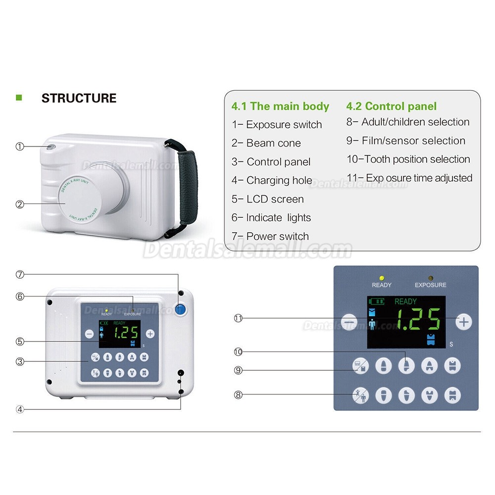 High Frequency Portable Dental X-ray Unit Digital XRay Machine Image System