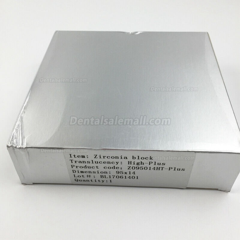 Dental Zirconia Ceramic Blocks Material For ZirkonZahn System OD95mm ST/HT