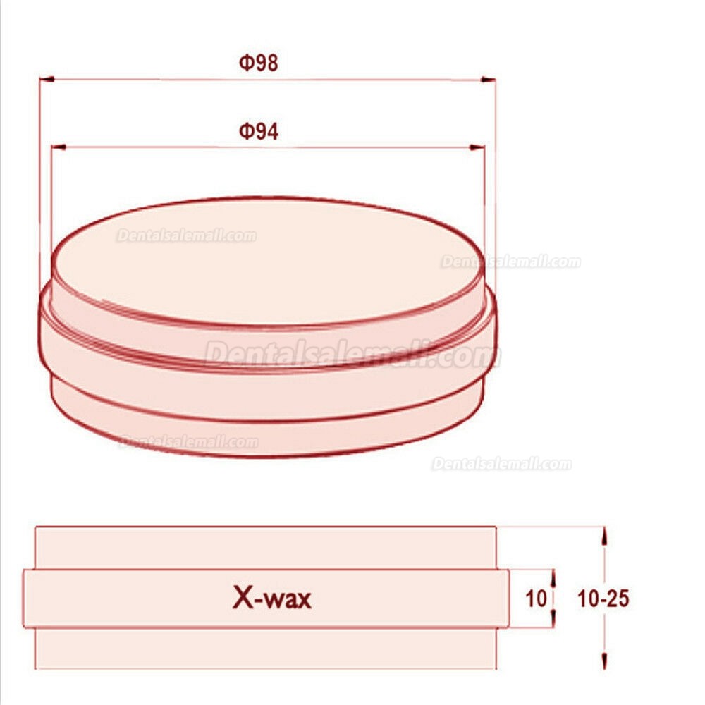 10Pcs Dental Lab Material OD98*14mm Wieland System CADCAM Dental Wax Disc Block