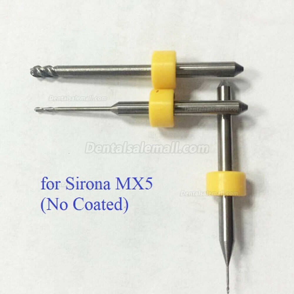 1PCS Dental Cad Cam Zirconia Milling Burs Fit Sirona MX5 0.5mm/1mm/2.5mm NO Coated