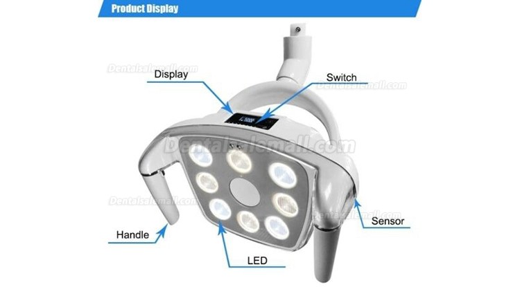 Dental LED Implant Lamp Ceiling Mounted Dental Operating Light 8 Led With Sensor