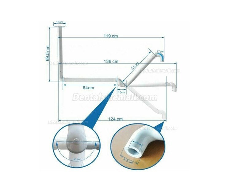 Dental LED Implant Lamp Ceiling Mounted Dental Operating Light 8 Led With Sensor